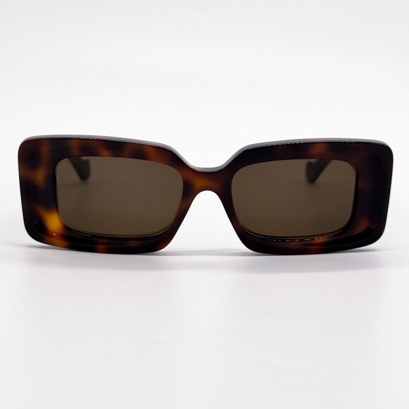 NEW LW40102F 52E, LOEWE SQUARE HAVANA BROWN SUNGLASSES LOEWE - Picture 5 of 12